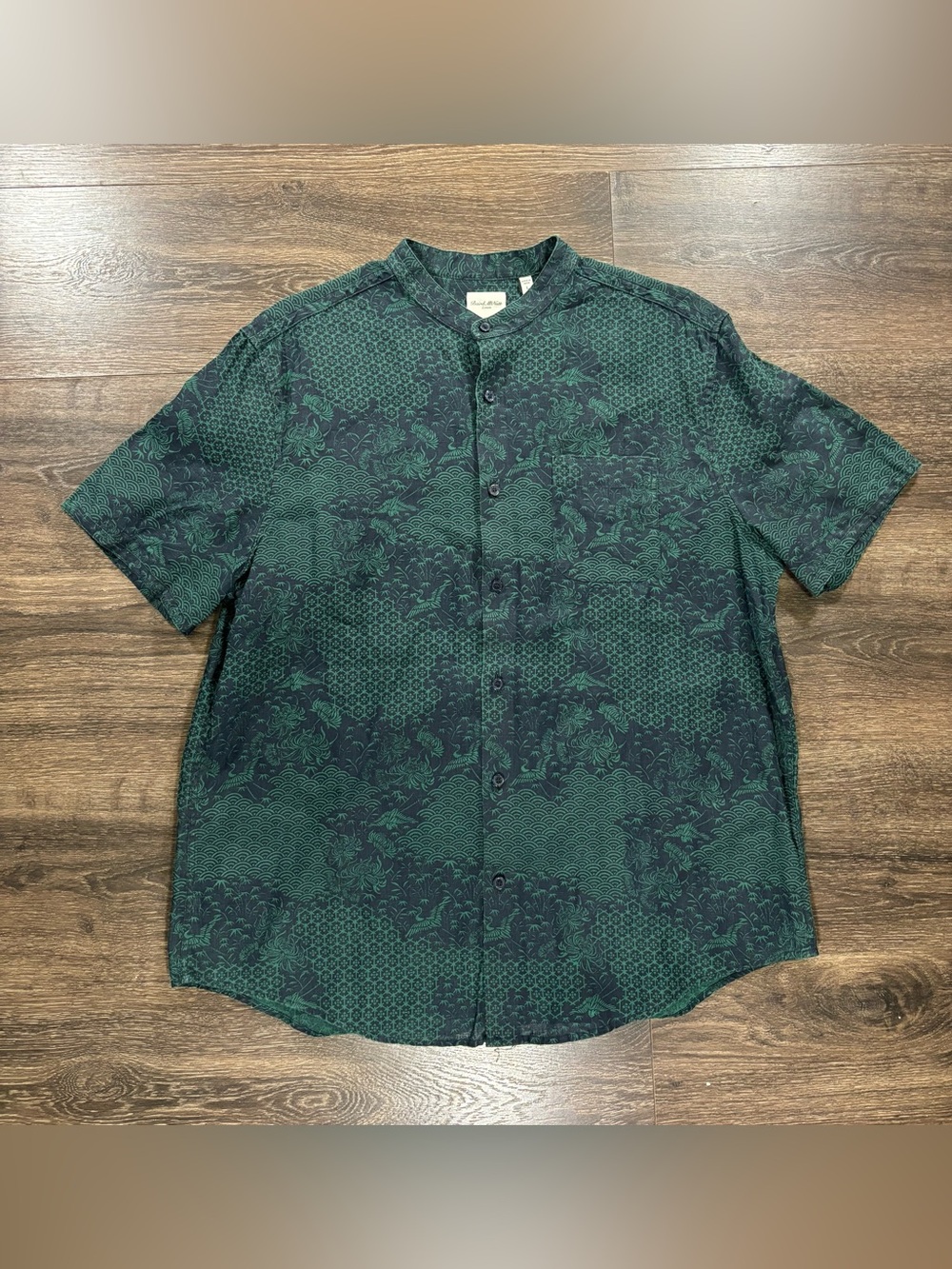 Baird McNutt 100% Linen Short-Sleeve Button Up Shirt size Large